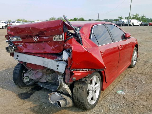 4T1BF1FKXDU714962 - 2013 TOYOTA CAMRY L RED photo 4