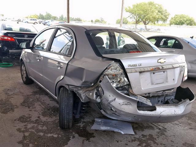 KL1TG56667B108985 - 2007 CHEVROLET AVEO LT SILVER photo 3