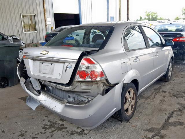 KL1TG56667B108985 - 2007 CHEVROLET AVEO LT SILVER photo 4