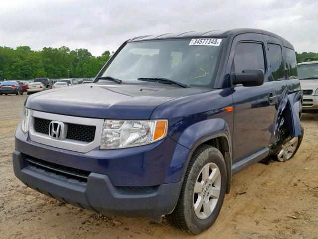 5J6YH1H75AL005000 - 2010 HONDA ELEMENT EX BLUE photo 2