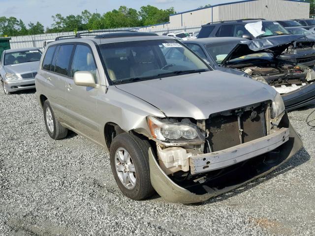 JTEGF21A220055225 - 2002 TOYOTA HIGHLANDER GOLD photo 1