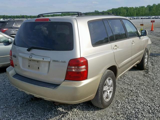 JTEGF21A220055225 - 2002 TOYOTA HIGHLANDER GOLD photo 4