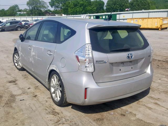 JTDZN3EU4D3187074 - 2013 TOYOTA PRIUS V SILVER photo 3