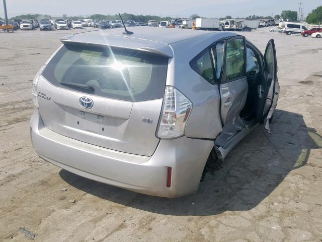 JTDZN3EU4D3187074 - 2013 TOYOTA PRIUS V SILVER photo 4