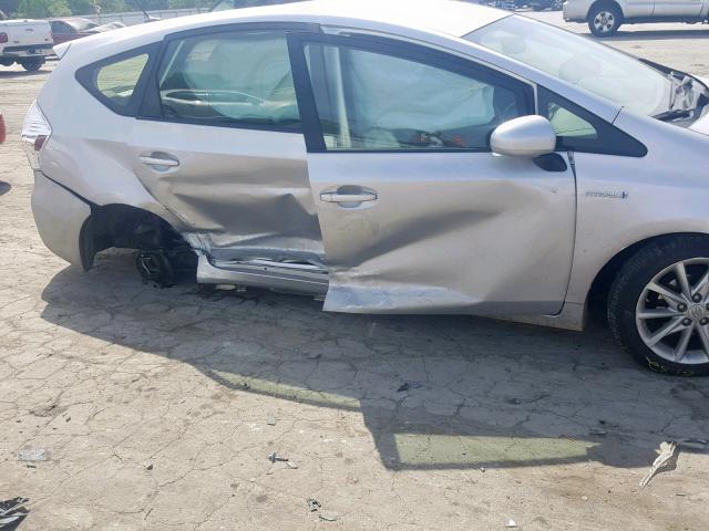 JTDZN3EU4D3187074 - 2013 TOYOTA PRIUS V SILVER photo 9