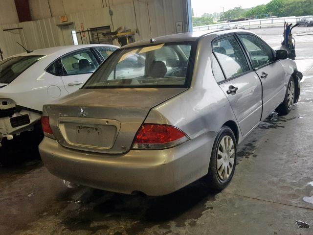 JA3AJ26E37U017084 - 2007 MITSUBISHI LANCER ES SILVER photo 4