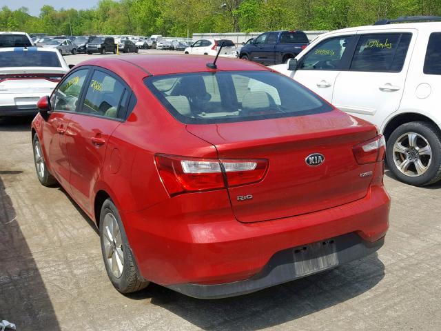 KNADN4A36G6583441 - 2016 KIA RIO EX RED photo 3