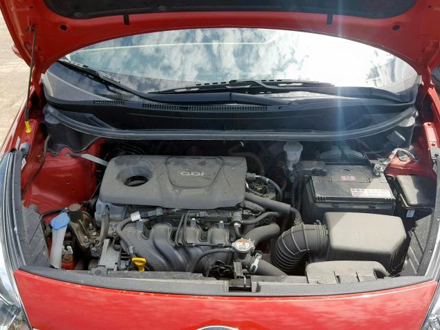 KNADN4A36G6583441 - 2016 KIA RIO EX RED photo 7