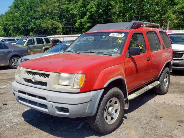 5N1ED28T6YC561877 - 2000 NISSAN XTERRA XE RED photo 2