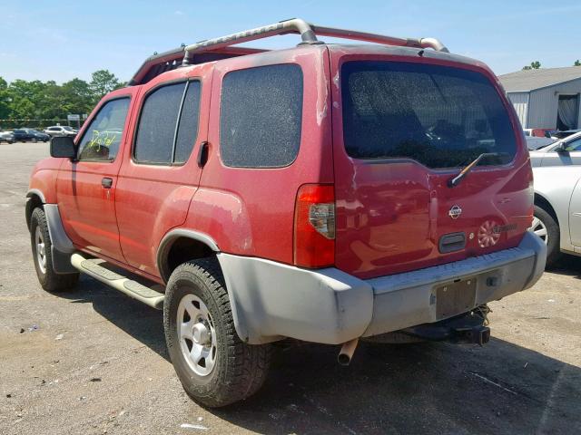 5N1ED28T6YC561877 - 2000 NISSAN XTERRA XE RED photo 3