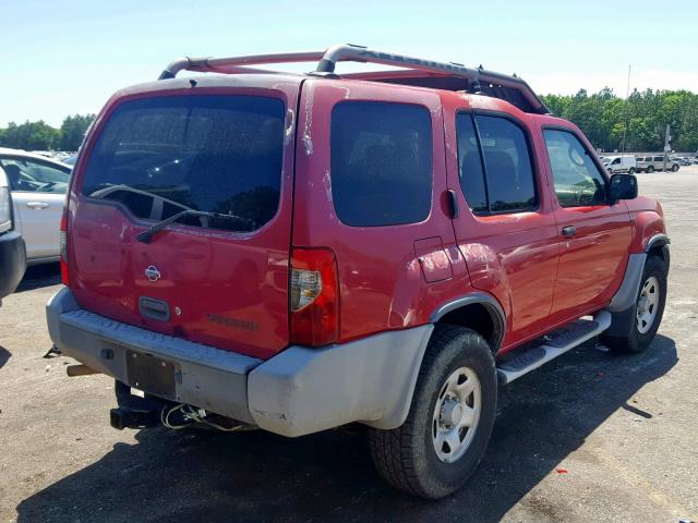 5N1ED28T6YC561877 - 2000 NISSAN XTERRA XE RED photo 4