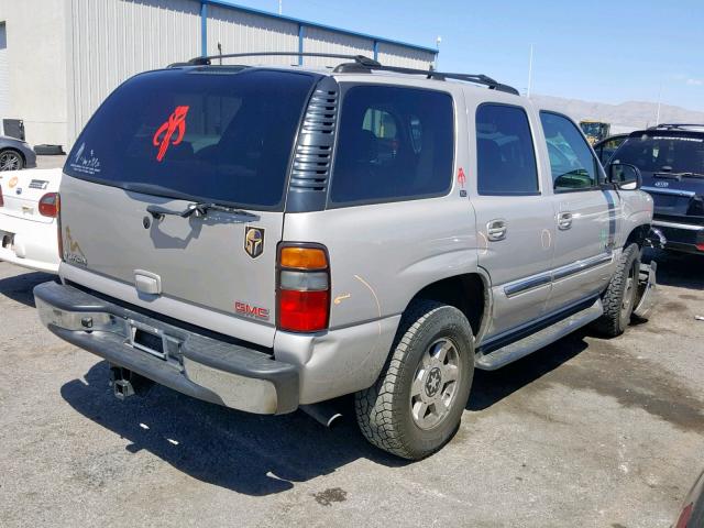 1GKEK13T75J188274 - 2005 GMC YUKON GRAY photo 4