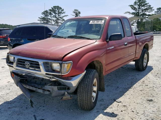 4TAWN72N5VZ279926 - 1997 TOYOTA TACOMA XTR RED photo 2