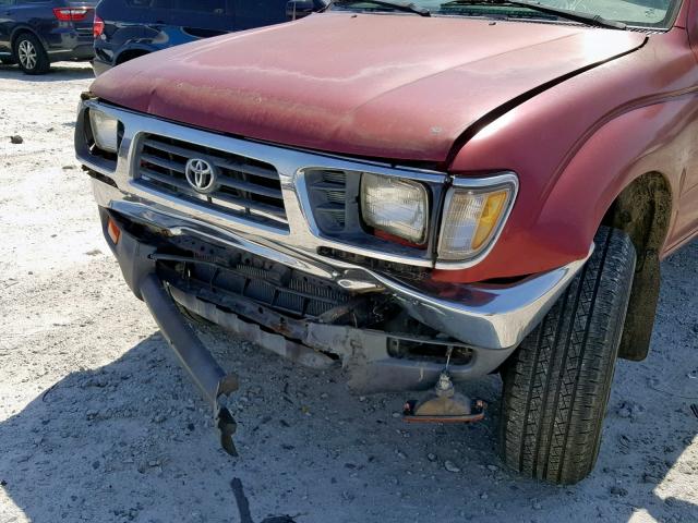 4TAWN72N5VZ279926 - 1997 TOYOTA TACOMA XTR RED photo 9