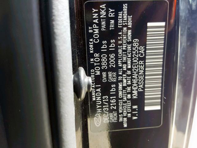 KMHDH6AH2EU025589 - 2014 HYUNDAI ELANTRA CO WHITE photo 10