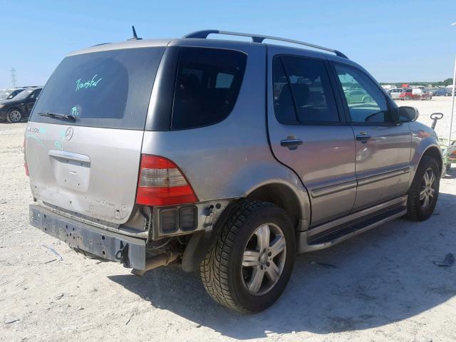 4JGAB57E75A537572 - 2005 MERCEDES-BENZ ML 350 SILVER photo 4