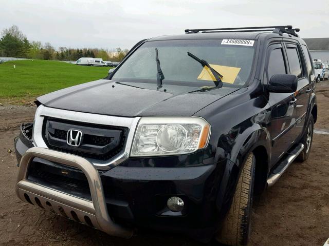 5FNYF4H53AB025454 - 2010 HONDA PILOT EXL BLACK photo 2