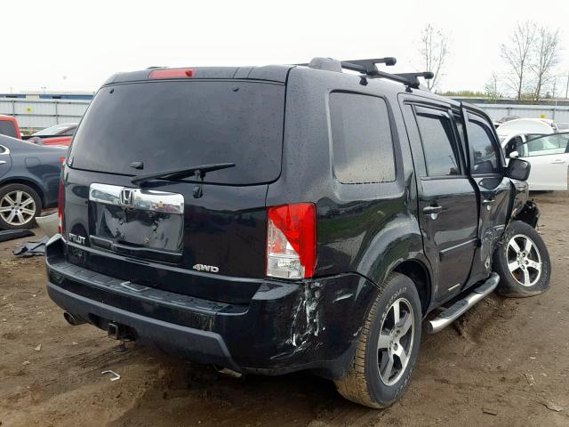 5FNYF4H53AB025454 - 2010 HONDA PILOT EXL BLACK photo 4