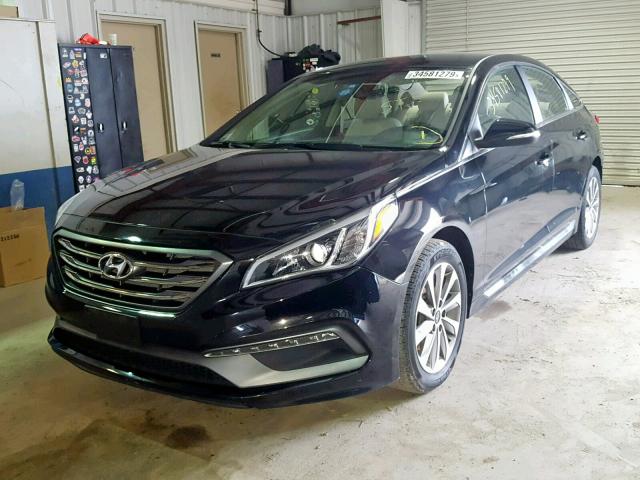 5NPE34AFXHH498455 - 2017 HYUNDAI SONATA SPO BLACK photo 2