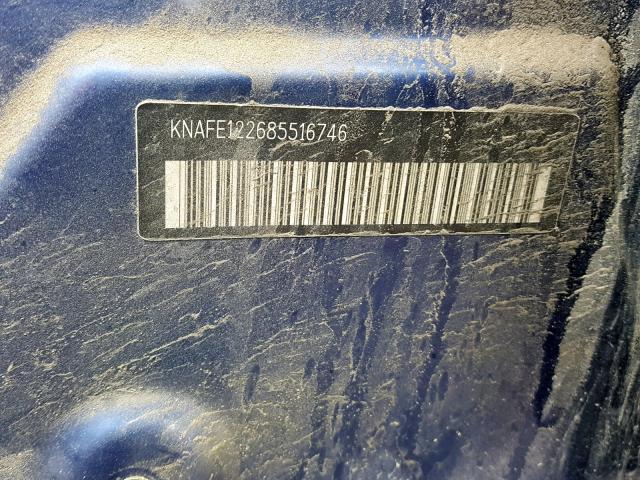 KNAFE122685516746 - 2008 KIA SPECTRA EX BLUE photo 10