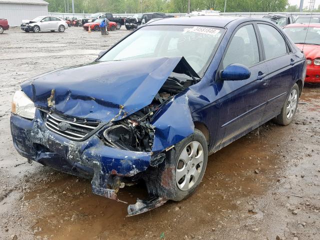 KNAFE122685516746 - 2008 KIA SPECTRA EX BLUE photo 2