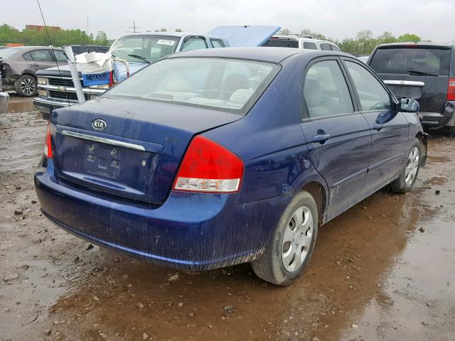 KNAFE122685516746 - 2008 KIA SPECTRA EX BLUE photo 4