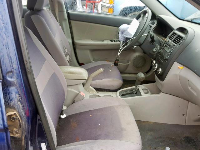 KNAFE122685516746 - 2008 KIA SPECTRA EX BLUE photo 5