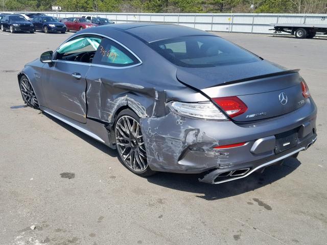 WDDWJ8HB1JF677719 - 2018 MERCEDES-BENZ C 63 AMG-S GRAY photo 3