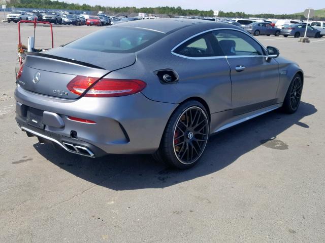 WDDWJ8HB1JF677719 - 2018 MERCEDES-BENZ C 63 AMG-S GRAY photo 4