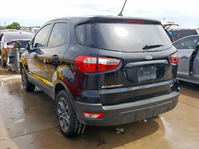 MAJ3P1RE1JC206186 - 2018 FORD ECOSPORT S BLACK photo 3