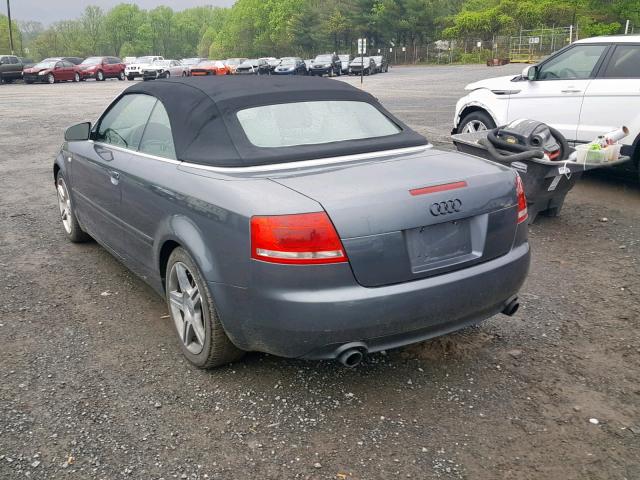 WAUDF48H58K002776 - 2008 AUDI A4 2.0T CA GRAY photo 3