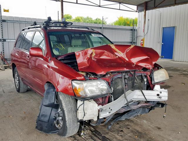 JTEEP21A660159954 - 2006 TOYOTA HIGHLANDER BURGUNDY photo 1