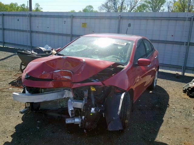 1C3CDFCAXDD294132 - 2013 DODGE DART LIMIT RED photo 2