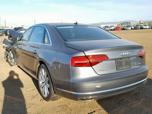 WAU34AFD8GN010383 - 2016 AUDI A8 L QUATT GRAY photo 3