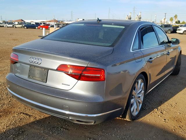 WAU34AFD8GN010383 - 2016 AUDI A8 L QUATT GRAY photo 4