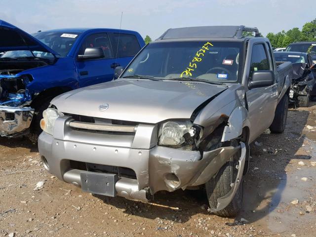 1N6ED29X04C464865 - 2004 NISSAN FRONTIER C GRAY photo 2