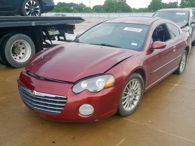 4C3AG52H63E185049 - 2003 CHRYSLER SEBRING LX RED photo 2