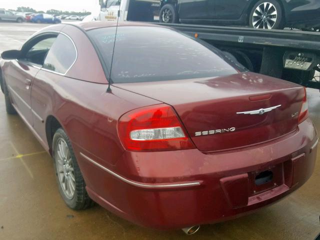 4C3AG52H63E185049 - 2003 CHRYSLER SEBRING LX RED photo 3