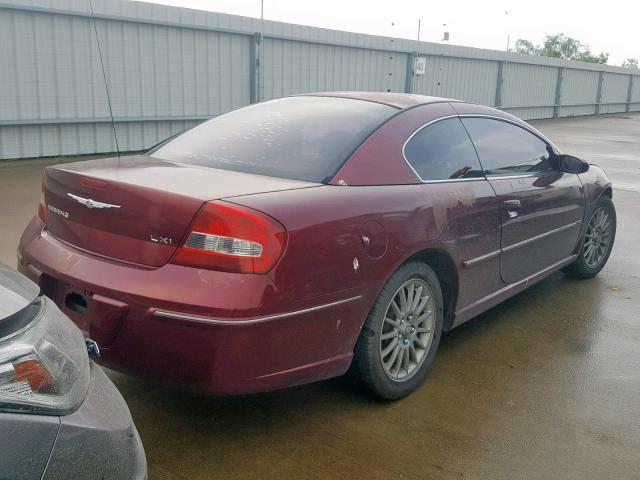 4C3AG52H63E185049 - 2003 CHRYSLER SEBRING LX RED photo 4