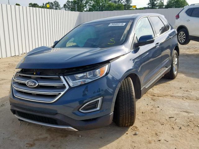 2FMPK3J90GBC39642 - 2016 FORD EDGE SEL BLUE photo 2