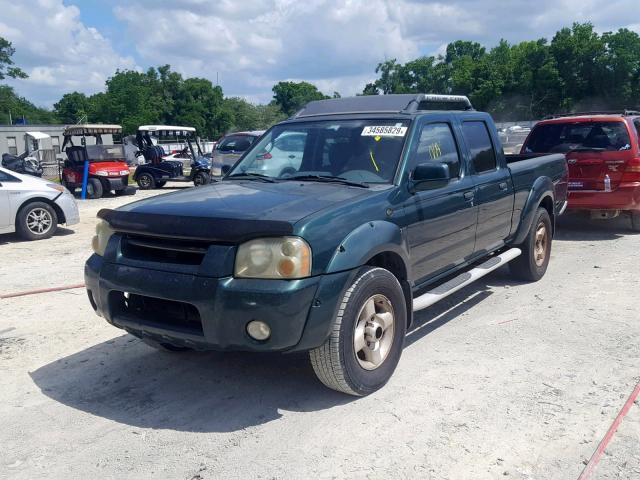 1N6ED29X22C382911 - 2002 NISSAN FRONTIER C GREEN photo 2