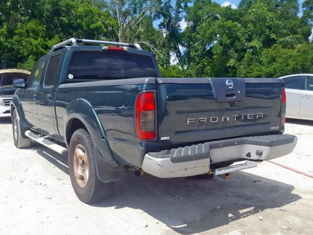 1N6ED29X22C382911 - 2002 NISSAN FRONTIER C GREEN photo 3