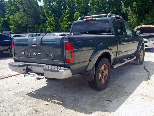 1N6ED29X22C382911 - 2002 NISSAN FRONTIER C GREEN photo 4