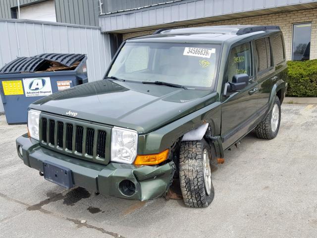 1J8HG48K17C500083 - 2007 JEEP COMMANDER GREEN photo 2