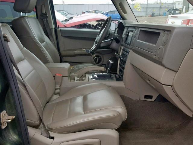 1J8HG48K17C500083 - 2007 JEEP COMMANDER GREEN photo 5