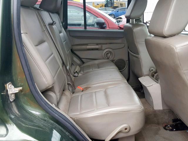 1J8HG48K17C500083 - 2007 JEEP COMMANDER GREEN photo 6