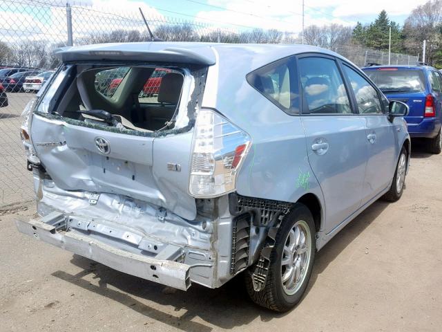 JTDZN3EUXC3138587 - 2012 TOYOTA PRIUS V SILVER photo 4