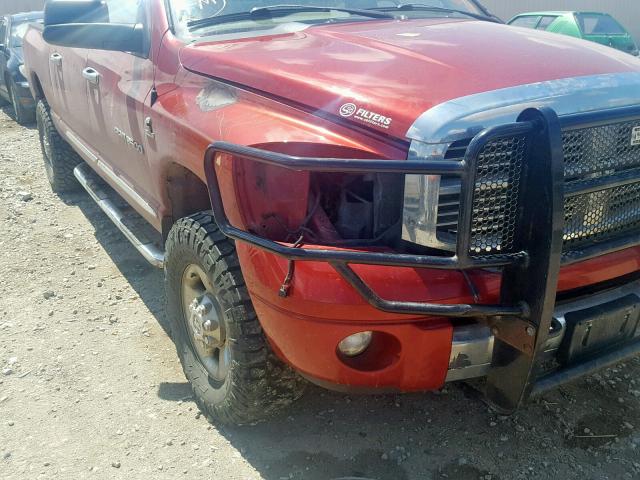 3D7LX39C76G185164 - 2006 DODGE RAM 3500 RED photo 9