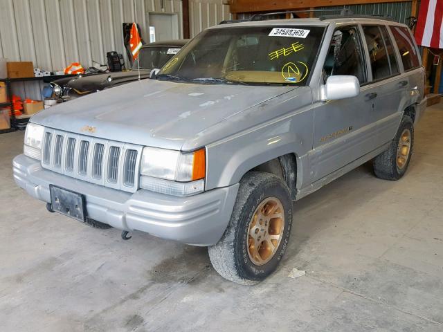 1J4GZ78Y8VC532796 - 1997 JEEP GRAND CHER GRAY photo 2