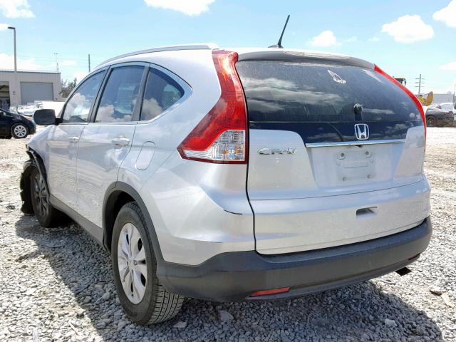 2HKRM3H78EH523288 - 2014 HONDA CR-V EXL SILVER photo 3